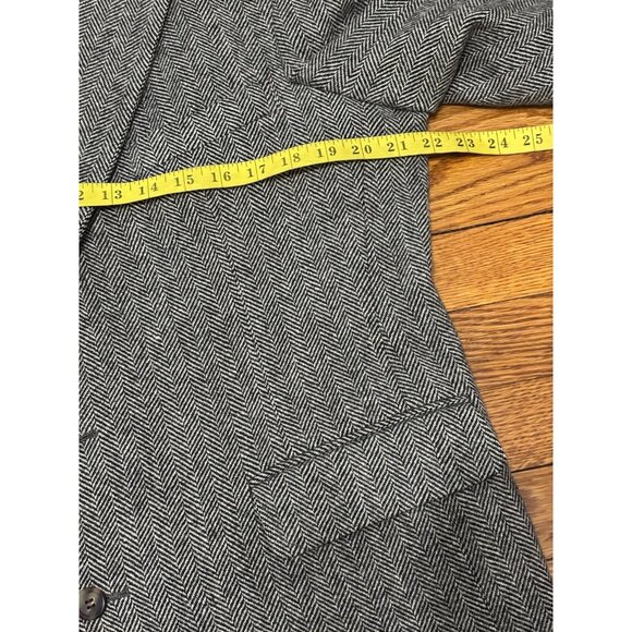 Vintage Bill Blass Mens Blazer Jacket 42R Gray Houndstooth Tweed Sport Coat - Picture 7 of 9